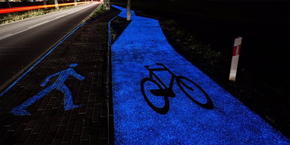 Светящаяся велодорожка в Эйндховене