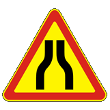 Знак «Сужение дороги»