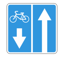 Знак особых предписаний 5.11.2 Дорога с полосой для велосипедов