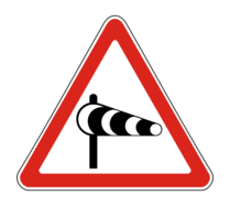 Дорожный знак 1.29 Боковой ветер