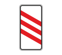 Дорожный знак 1.4.4 Приближение к железнодорожному переезду (левый, 3 полосы)