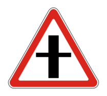 Дорожный знак 2.3.1 Пересечение с второстепенной дорогой