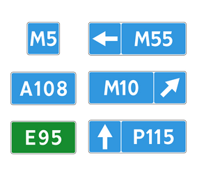 Информационный дорожный знак 6.14.1-2 Номер маршрута