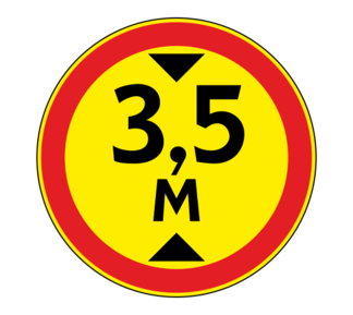 Дорожный знак 3.13 Ограничение высоты (Временный)