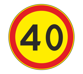 Дорожный знак 3.24 Ограничение максимальной скорости (Временный)