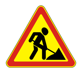 Дорожный знак 1.25 Дорожные работы (Временный)