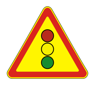 Временный дорожный знак 1.8 «Светофорное регулирование»