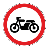 Знак ограничения проезда на мотоциклах